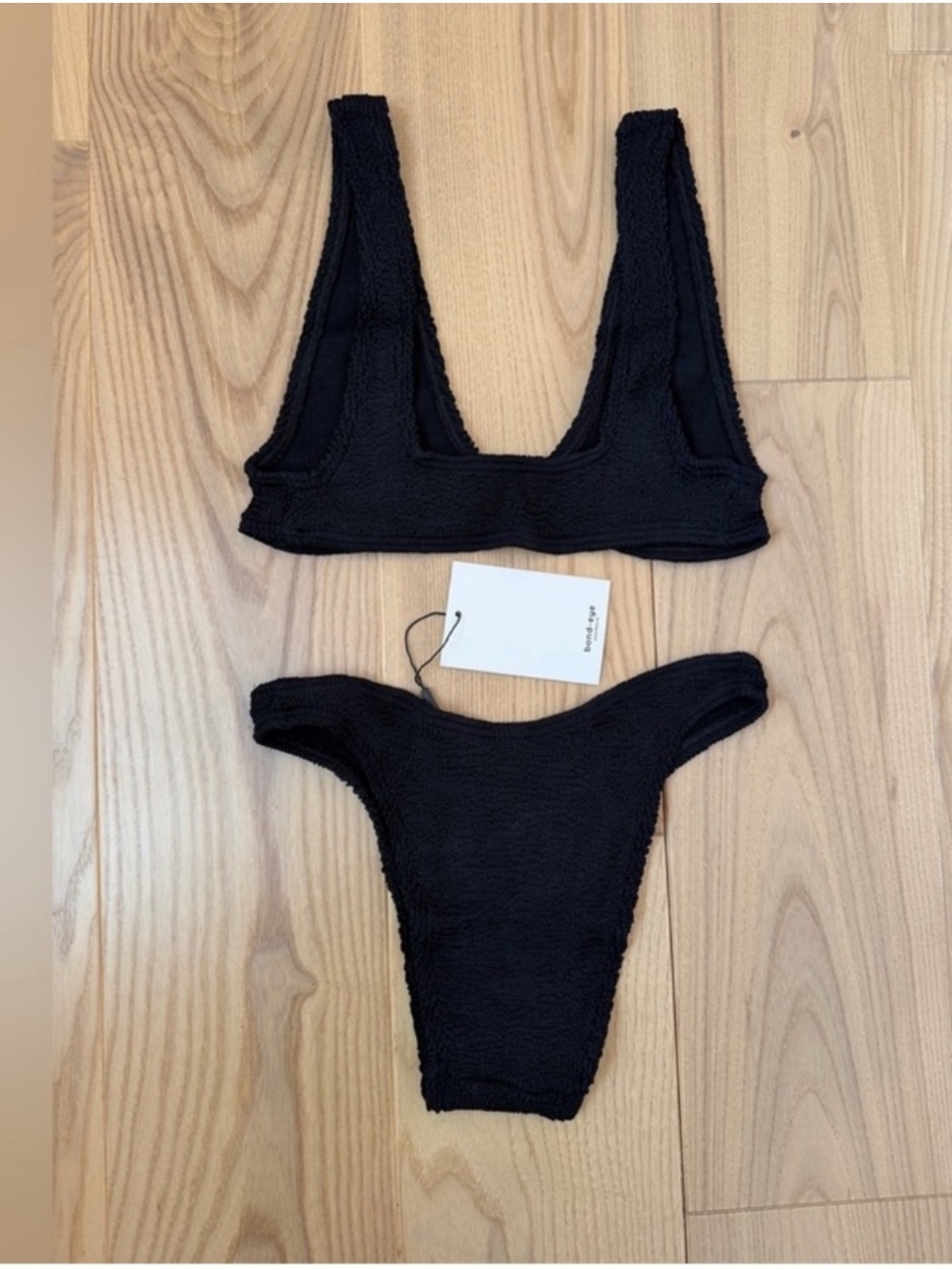 Bond-eye Swim Bikini Set Scout Bikini Top and Scene Bikini Bottom NWT Ribbed OS - Picture 4 of 13